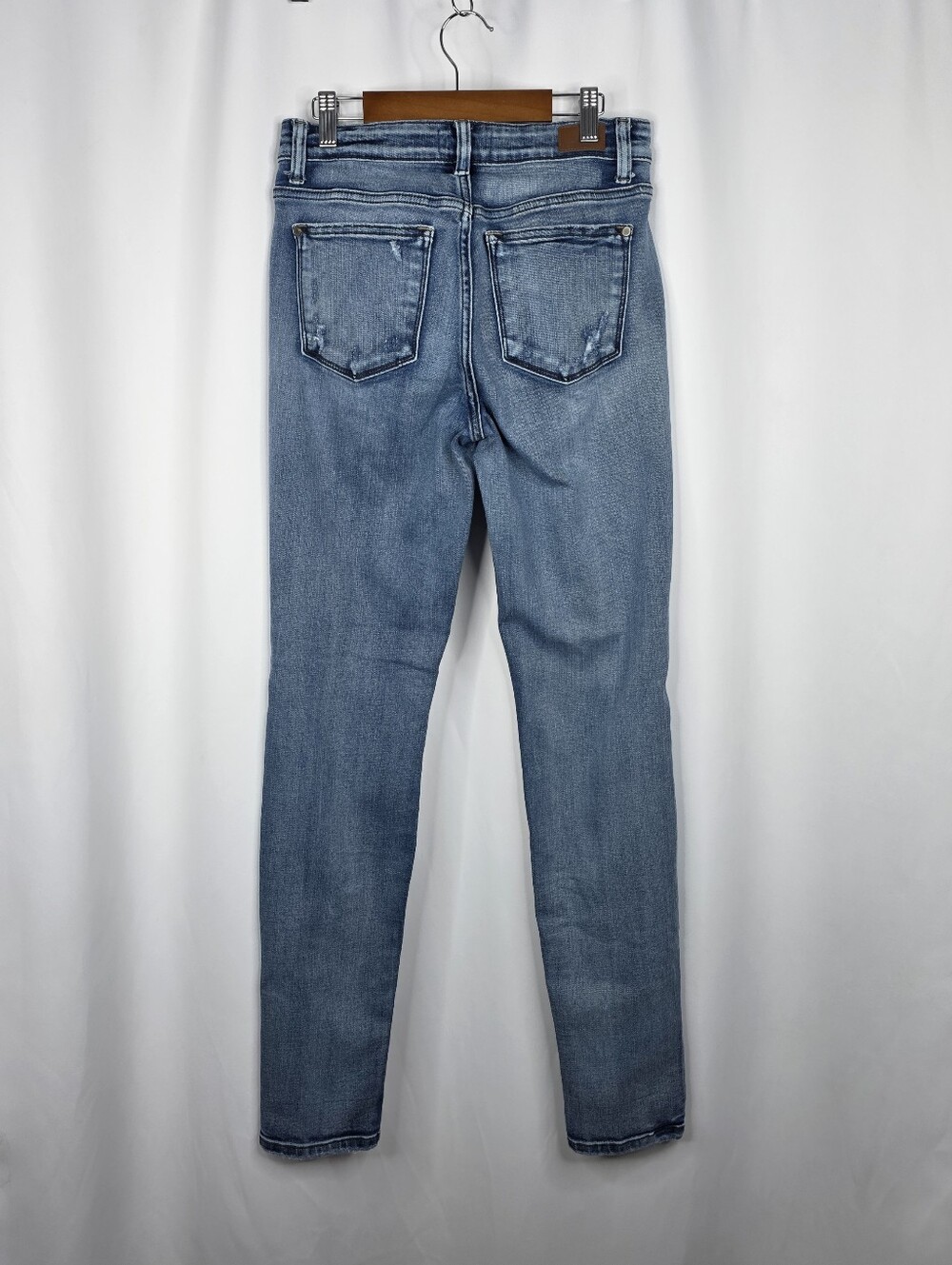 Judy Blue Skinny Fit Size 3/26 Distressed Raw Hem Button Fly Stretch Denim Jeans - Picture 10 of 16